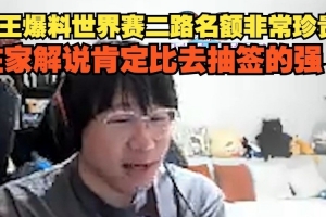 Ning王爆料世界赛二路名额非常珍贵：在家解说肯定比去抽签的强