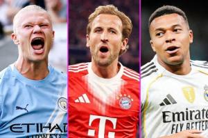 压力给到姆总！凯恩、哈兰德本赛季至今均打进22球 谁是世一锋？