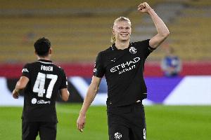 梅开二度！哈兰德获95%票数，碾压式当选曼城vs埃弗顿全场最佳