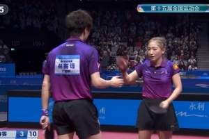 超级逆转！刘诗雯/林高远4-3袁励岑/王艺迪，晋级全运会混双决赛