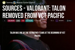 无畏契约：TALON因财务问题退出 VCT BOOM或将接手名额及选手