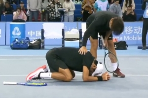 唐盛/孙浅2-1力克布云朝克特/郑展，夺得全运会网球男双金牌