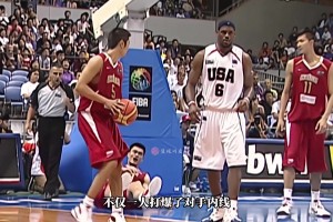 巅峰姚明太强了！一人打爆梦之队内线，牵扯让CBA队友轻松得分