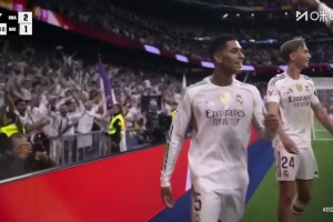 刺激的国家德比！贝林厄姆破门完成传射，皇马2-1再次领先巴萨