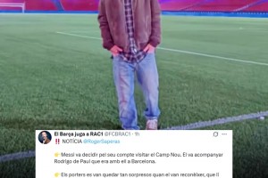 加泰记者爆料：保安看到梅西惊讶不已，放他和德保罗进了诺坎普