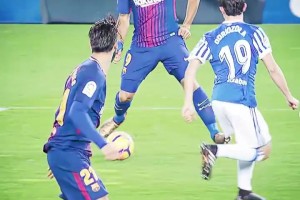 苏牙这脚兜射真的太帅了！看过这球的，应该都是老萨迷了吧！