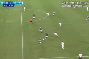行云流水的反击！南野拓实破门，日本1-0领先加纳