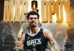 文班亚马同时竞争MVP+MIP+DPOY？若达成将创历史第一人