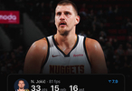 掘金122-112热火两连胜，约基奇33分16助15板三双